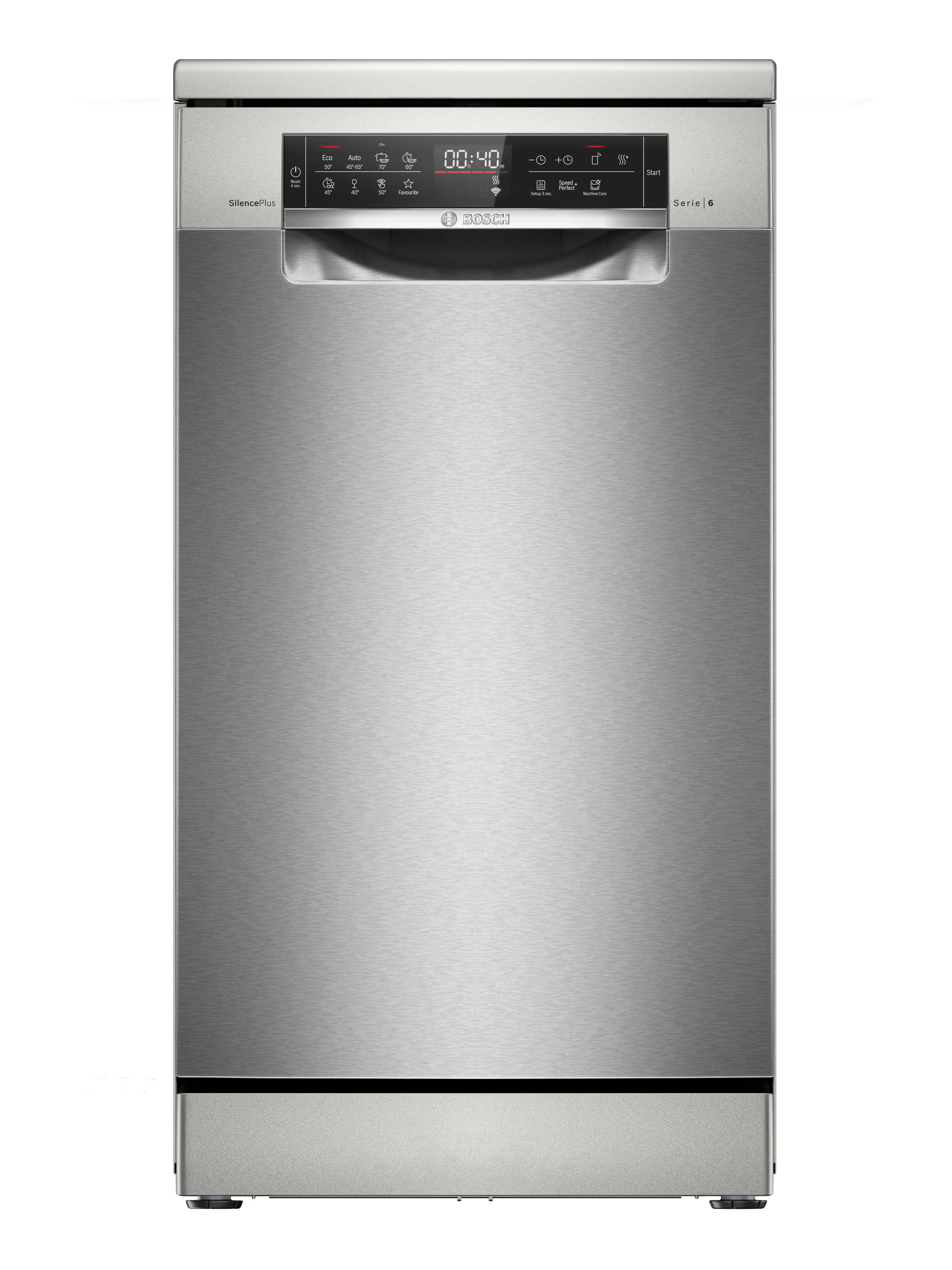 Serie 6 Freistehender Geschirrspüler 45 cm Gebürsteter Stahl mit Anti-Fingerprint (SPS6EMI21E), ab 12,92 € monatlich